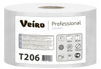 Туалетная бумага 2сл., Veiro Professional Comfort,белая,D170мм.,1000лст.95х125мм.,12рул.х125м. T206 Туалетная бумага 2сл., Veiro Professional Comfort,белая,D170мм.,1000лст.95х125мм.,12рул.х125м. T206